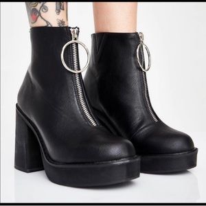 Current Mood black Platform boots- worn once